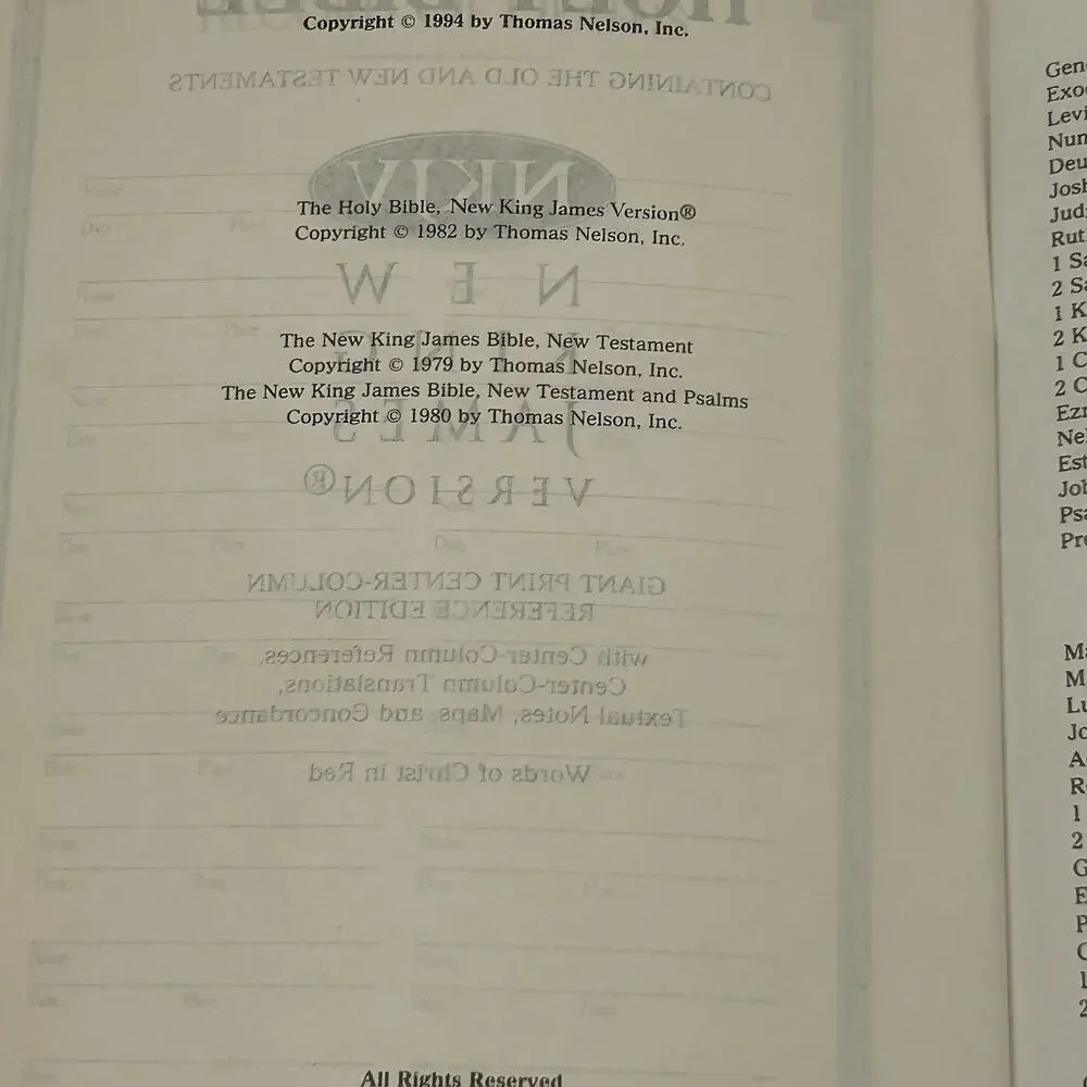 Thomas Nelson holy bible